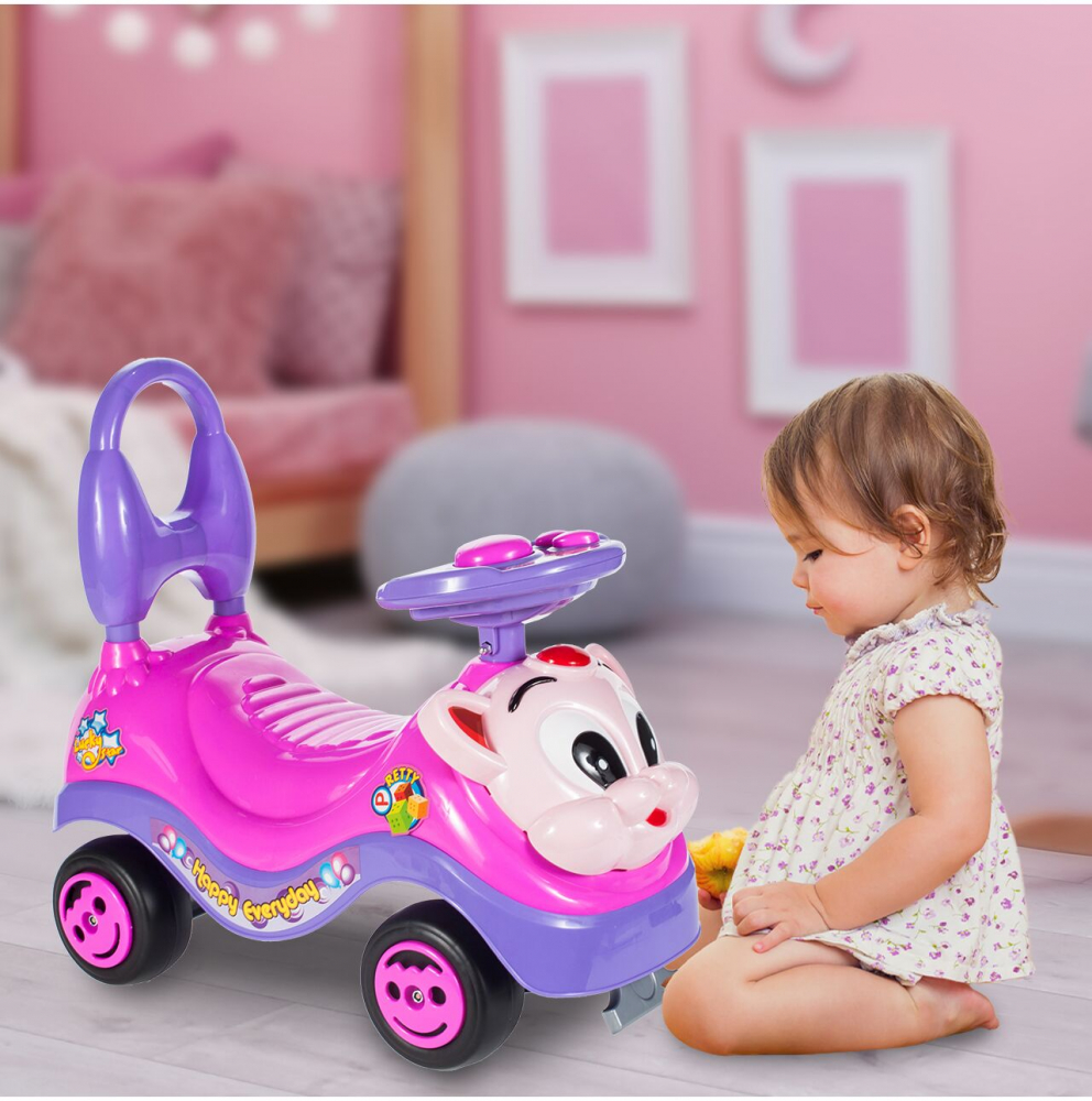 Mașinuță Malplay Kitty Pink Ride-on, 18 luni+ - imagine 5