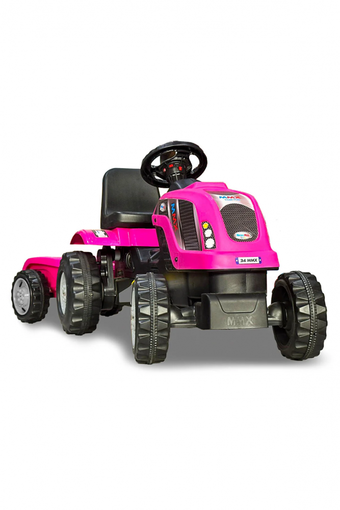 Tractor Electric Micromax MMX Pink cu Remorca - imagine 3