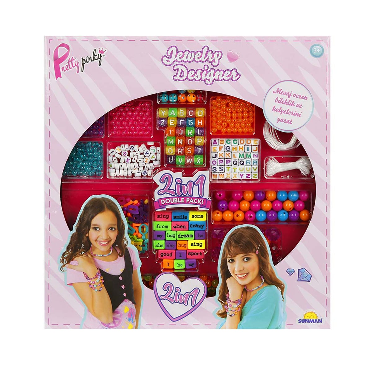 Set Margele Litere 2 în 1 Pretty Pinky