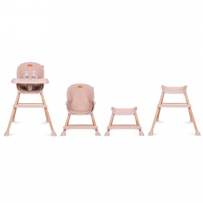 Scaun de masă 4in1 Kidwell Eatan Wood Pink - imagine 7
