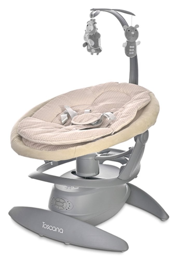 Leagan Electric Lorelli Toscana, Rotativ, Bluetooth, Beige Dots