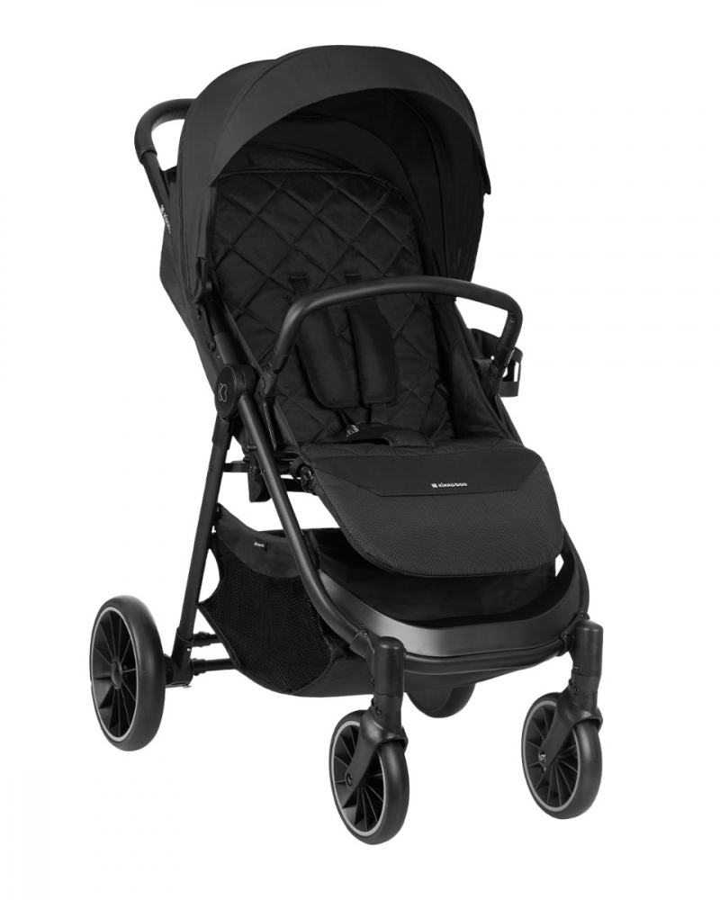 KikkaBoo Sarah Black, Carucior 0-48 luni, Piele Eco - imagine 3