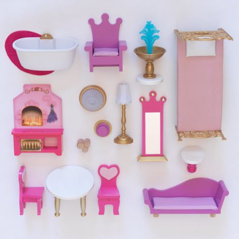 Casti Papusi Rose Garden Kidkraft, 8 Camere - imagine 10