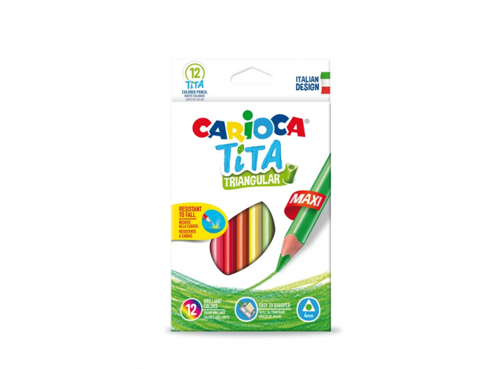 Set Creioane Colorate Tita Maxi 12, Carioca
