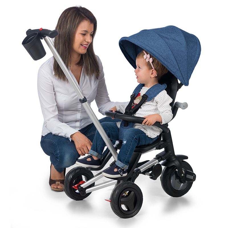 Tricicleta Qplay Nova Ultrapliabilă, Albastru Închis - imagine 6