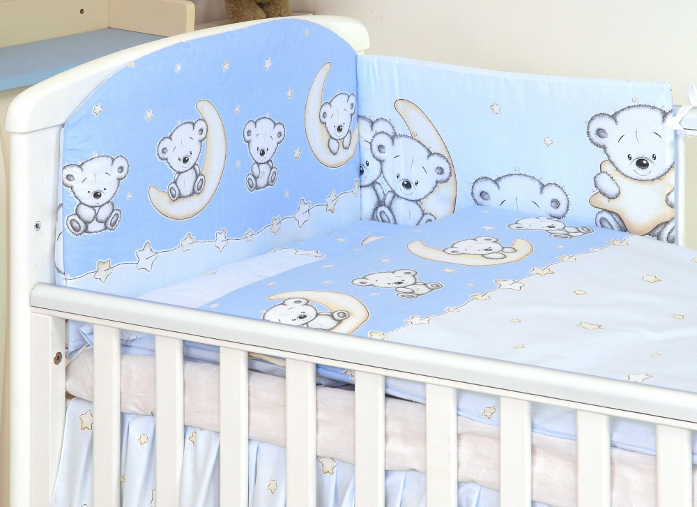 Set Lenjerie Pat Bebelusi Amy, Protectie Laterala, 120x60cm - imagine 3