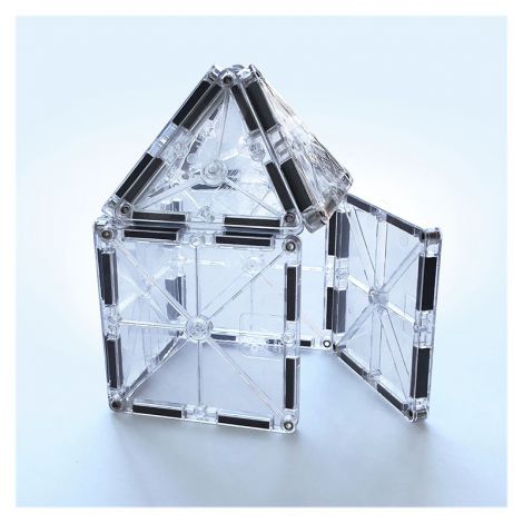 Set Magnetic Magna-Tiles ICE Transparent, 16 Piese - imagine 3