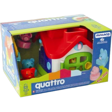 Miniland Casuta Quatro - Sortator Forme si Culori