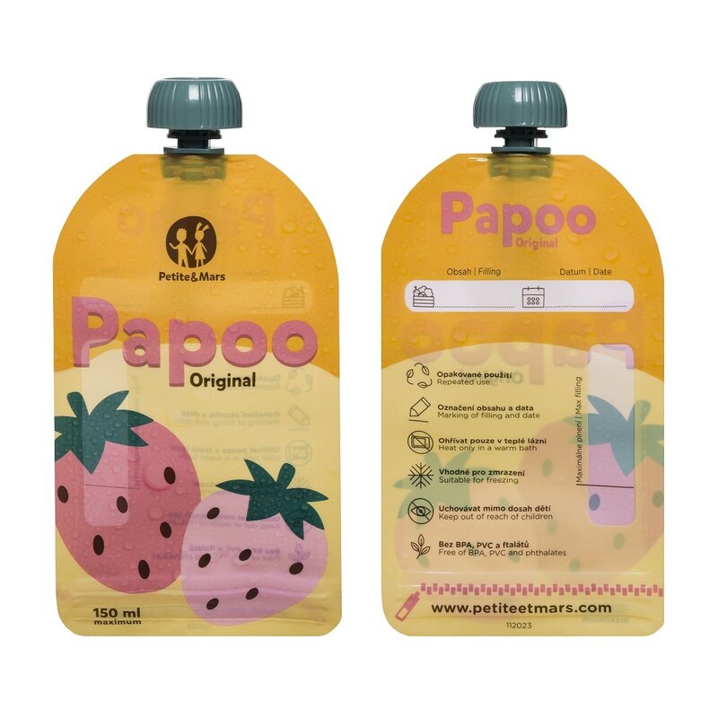 Set Pungi Reutilizabile Papoo, 150 ml, Multicolor - imagine 4