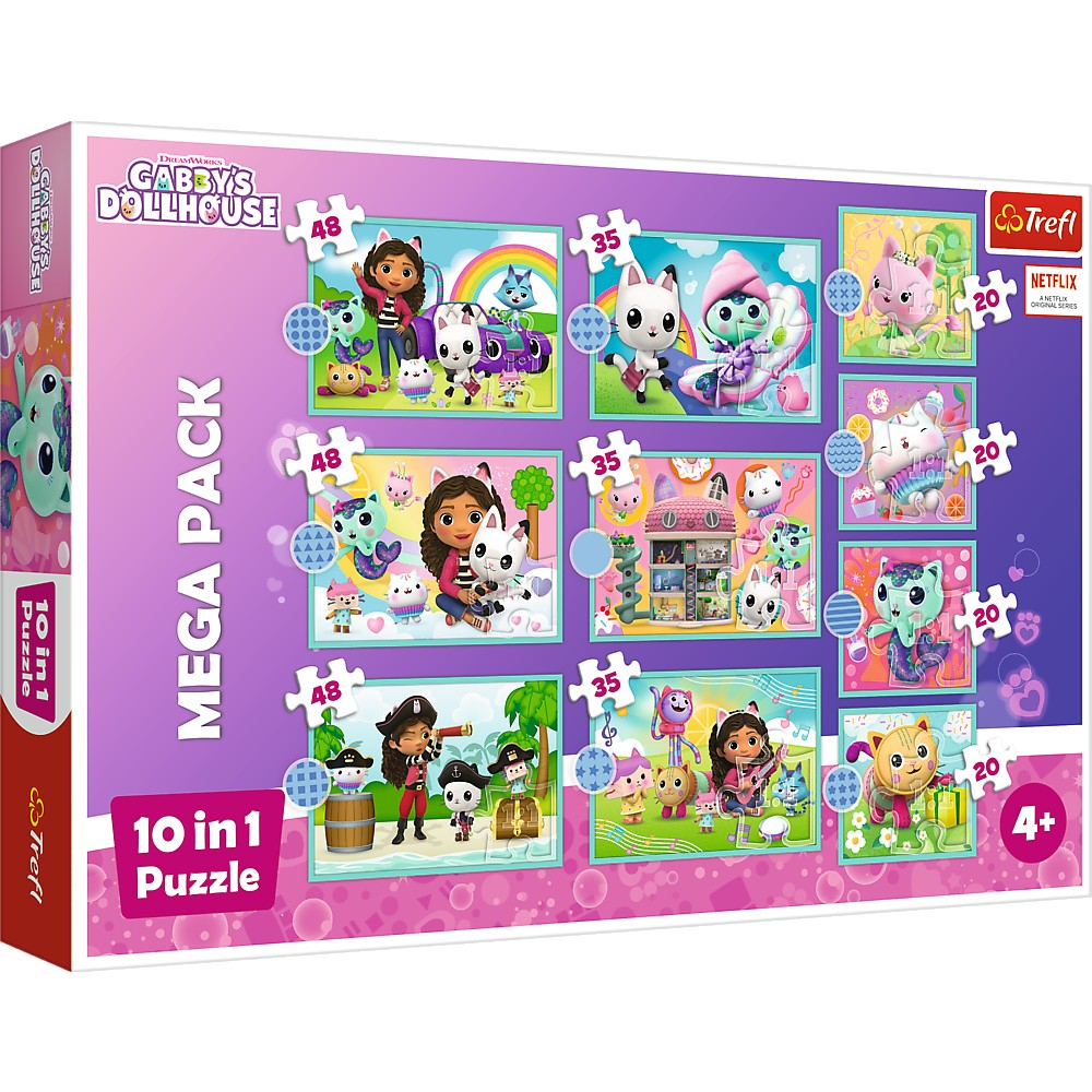 Puzzle Trefl 10 in 1 Gabby s Dollhouse