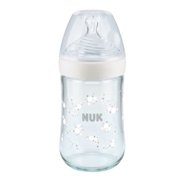 Biberon NUK Nature Sense, 240 ml, Alb, 6-18 luni - imagine 2