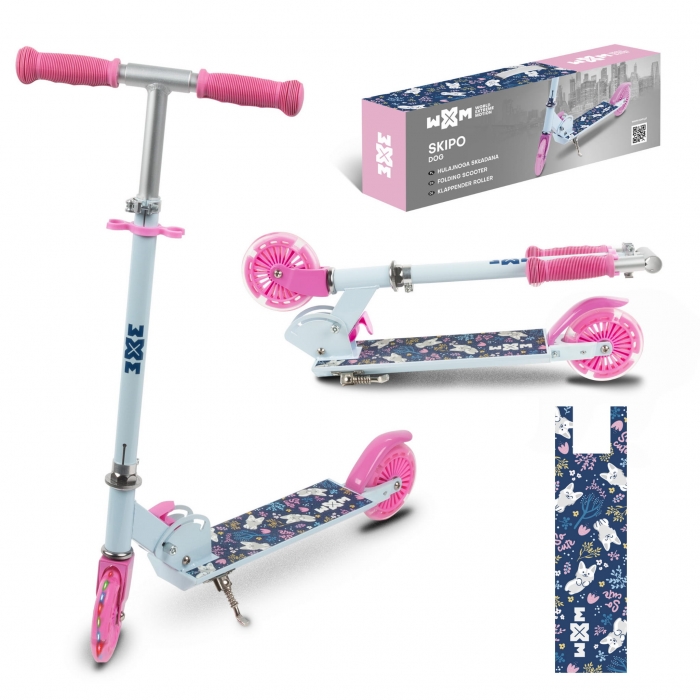 Trotineta WXM Skipo Dog cu LED pentru copii