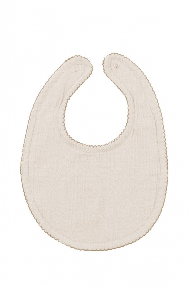 Baveta Muselina BabyJem Ecru, 23x32 cm