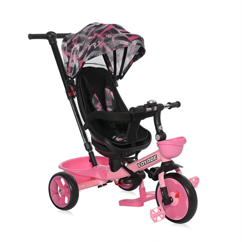Tricicleta Lorelli Voyage Pink, Maner Directie - imagine 5