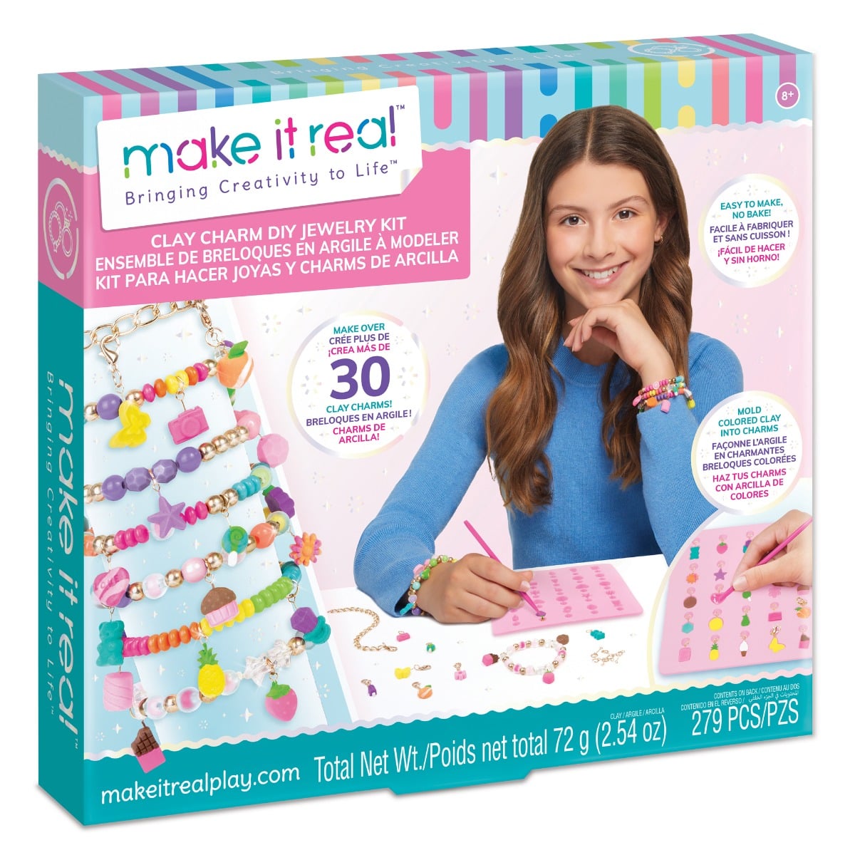 Set Bijuterii Make It Real, 30 Clay Charm Brelocuri