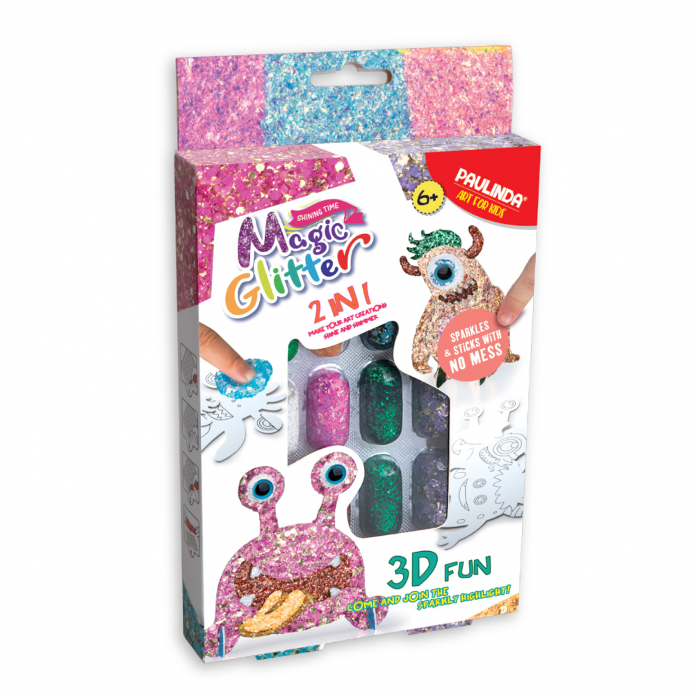 Set Monster 3D DIY Strigo - Creativitate Glitter