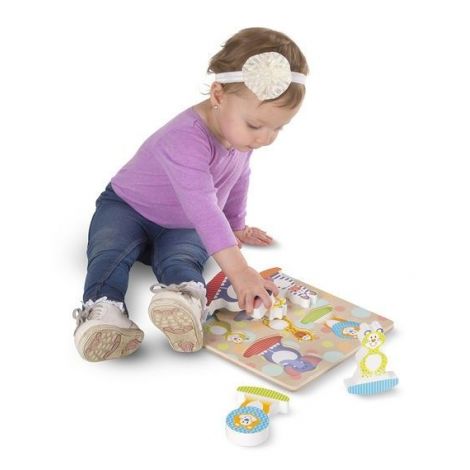Puzzle Safari Balance Melissa & Doug, Lemn - imagine 2