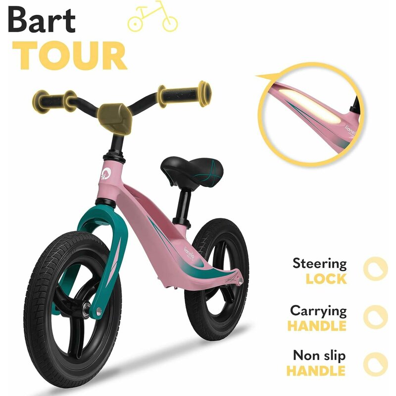 Bicicleta echilibru Lionelo Bart Pink 12 - imagine 6