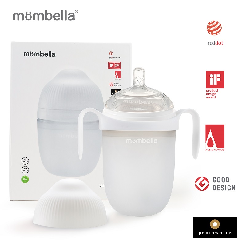 Biberon Anticolici Mombella Brest-Like, 300ml, Ivory - imagine 5