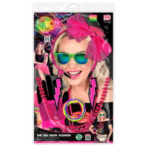 Set Accesorii Anii 80 Roz Widmann | Carnaval - imagine 3