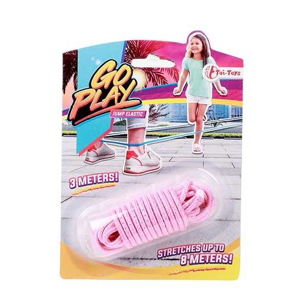 Coarda de sarit elastica Toi-Toys, 3m, Roz