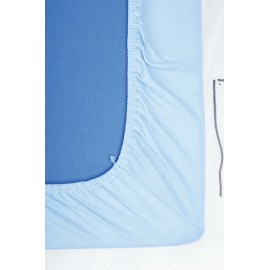 Cearsaf elastic Moje Bambino, 140x70 cm, albastru - imagine 3