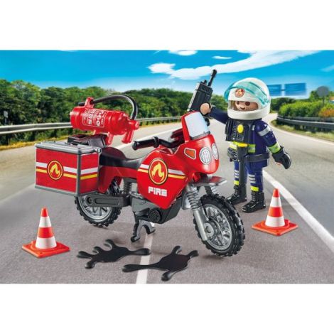 Playmobil Motocicleta Pompieri - Acțiune Salvare - imagine 3