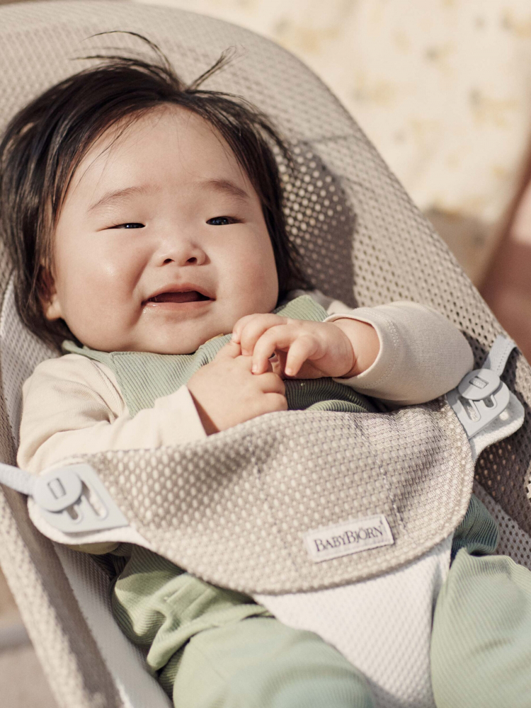 Balansoar Baby Bjorn Balance Soft, Grey/Beige - imagine 2