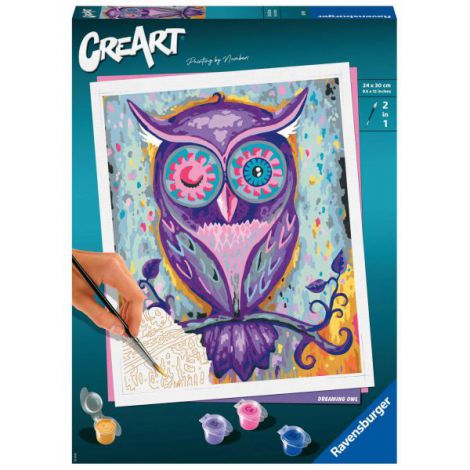 Ravensburger Creart Bufniță - Pictură Numerelor - imagine 3