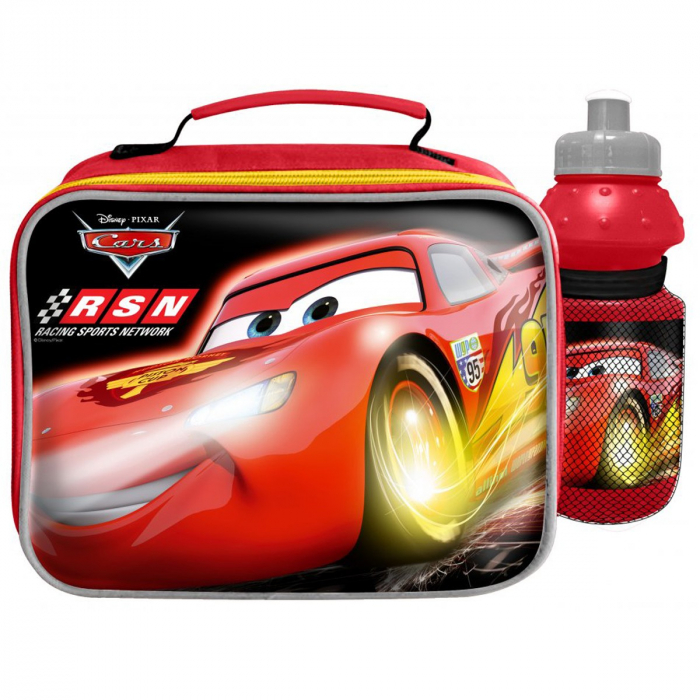 Gentuta Izoterma Cars Stamp cu Sticla