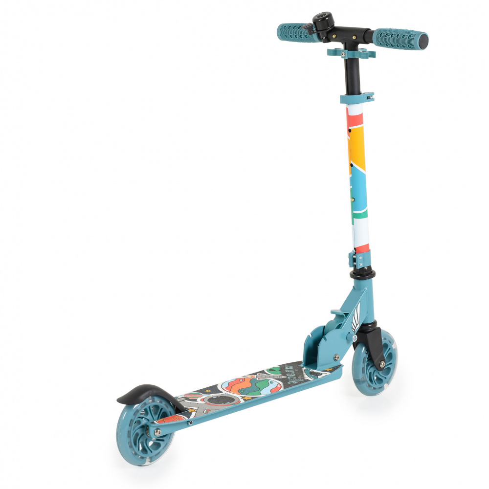 Trotineta Byox Miracle Blue Pliabilă cu Roti LED - imagine 9