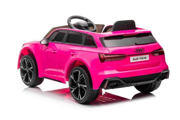Mașinuță Electrică Audi RS6 12V Roz - Autokids - imagine 3