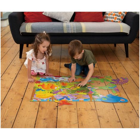 Puzzle Gigant Dinozaurii Galt, 30 Piese, 60x90 cm - imagine 7