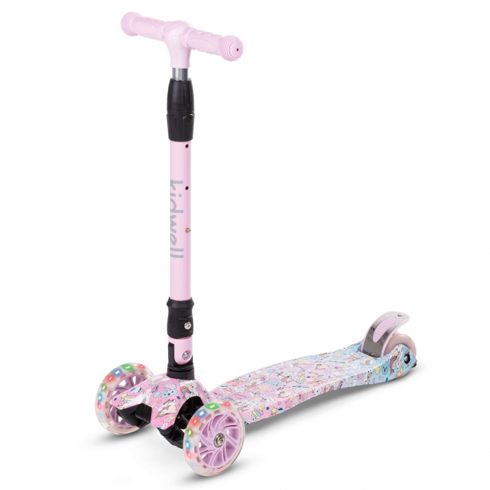 Trotineta Kidwell Vento, Pliabilă, cu LED, 3 Ani+