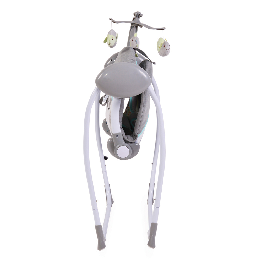 Leagan Electric Cangaroo Baby Swing+ Grey, Priza - imagine 4
