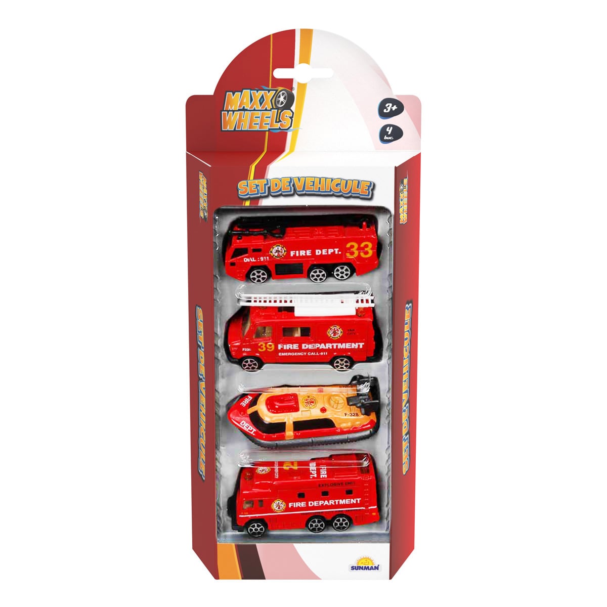 Set Masinuti Pompieri Maxx Wheels Metal