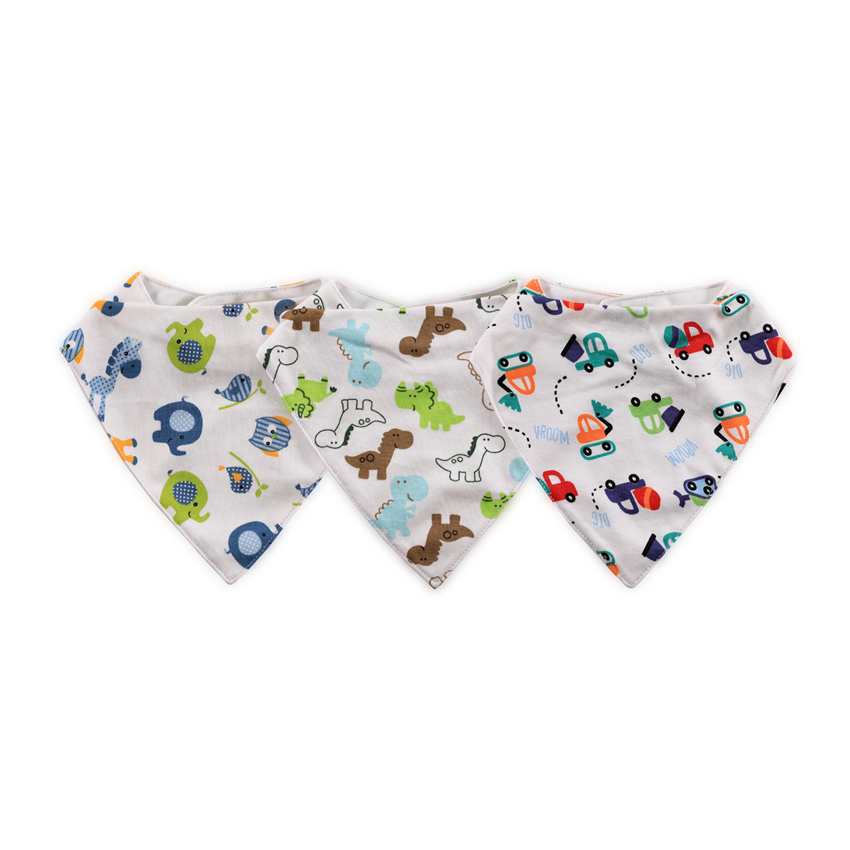Set 3 bavete bandana Lorelli, bumbac - imagine 2
