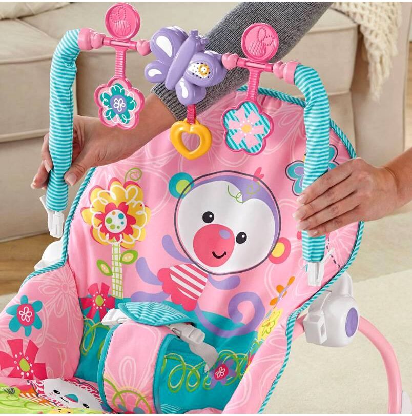 Balansoar Pliabil Malplay cu Vibrații Pink Monkey - imagine 12