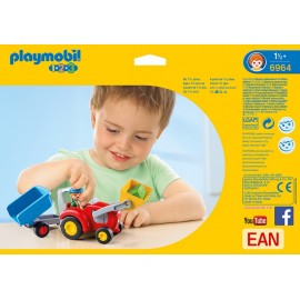 Playmobil 1.2.3 Tractor cu Remorcă - imagine 4