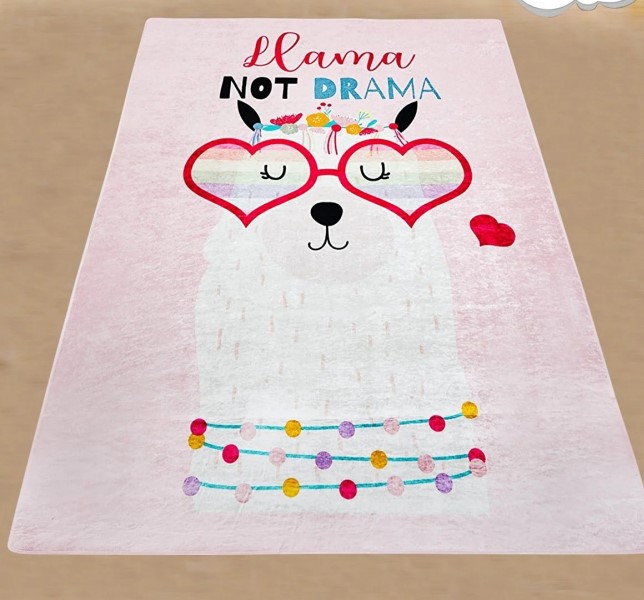 Covor antiderapant copii Llama 150x200 cm - imagine 3