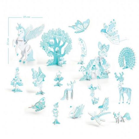 Lumea Zanelor Djeco - Kit Creativ 3D - imagine 2