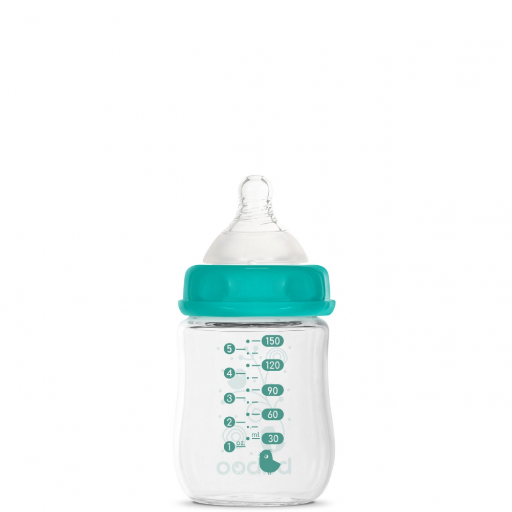 Biberon Sticlă Anticolici Baboo 150ml Gat Larg - imagine 2