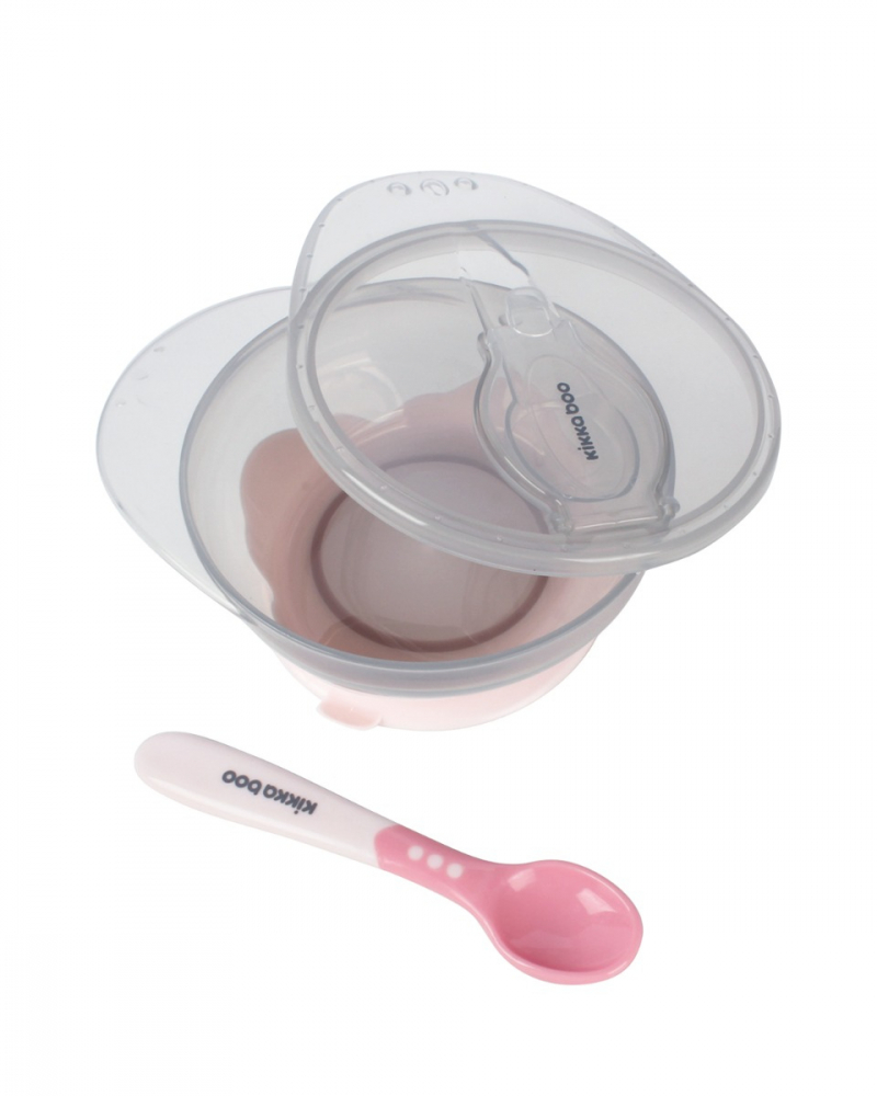 Set Castron cu Ventuza Kikkaboo, 250ml, Pink - imagine 6