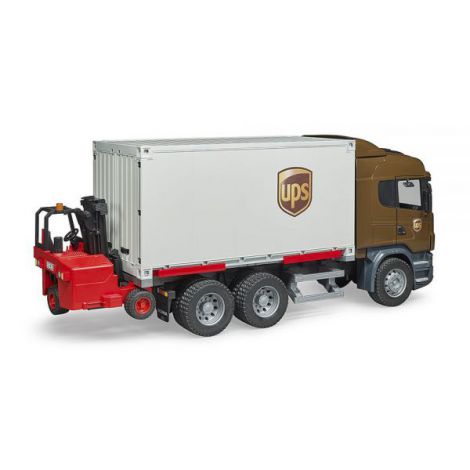 Bruder Camion UPS Scania R-Series cu Stivuitor - imagine 2