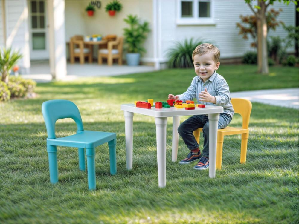 Set Masa si Scaune Dolu Pastel - Creativitate Sigura