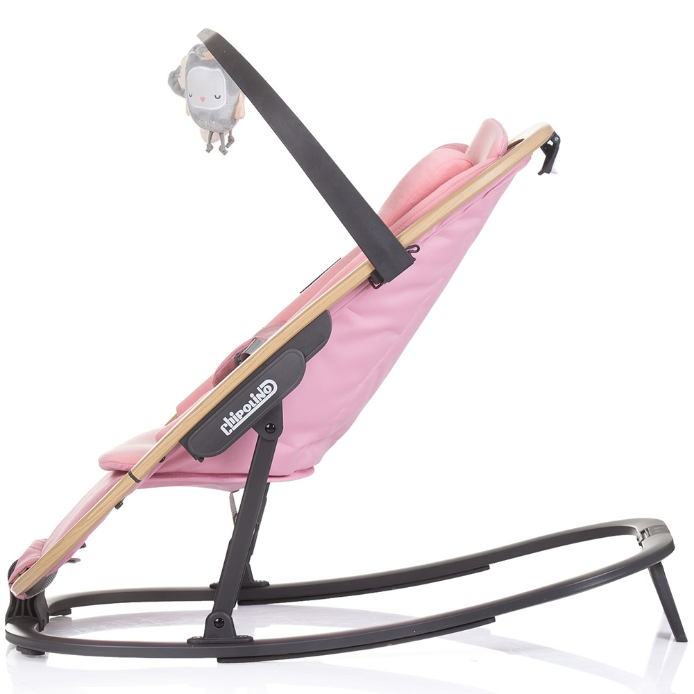 Scaunel balansoar Chipolino Senso Pink Wood - imagine 3