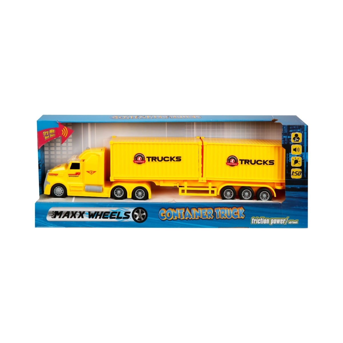 Masina Transport Containere Maxx Wheels, Lumini si Sunete