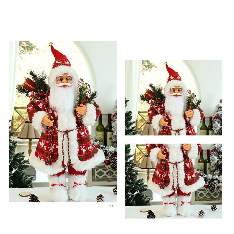 Figurină Moș Crăciun Procart 30cm - Decorațiune Festivă - imagine 2
