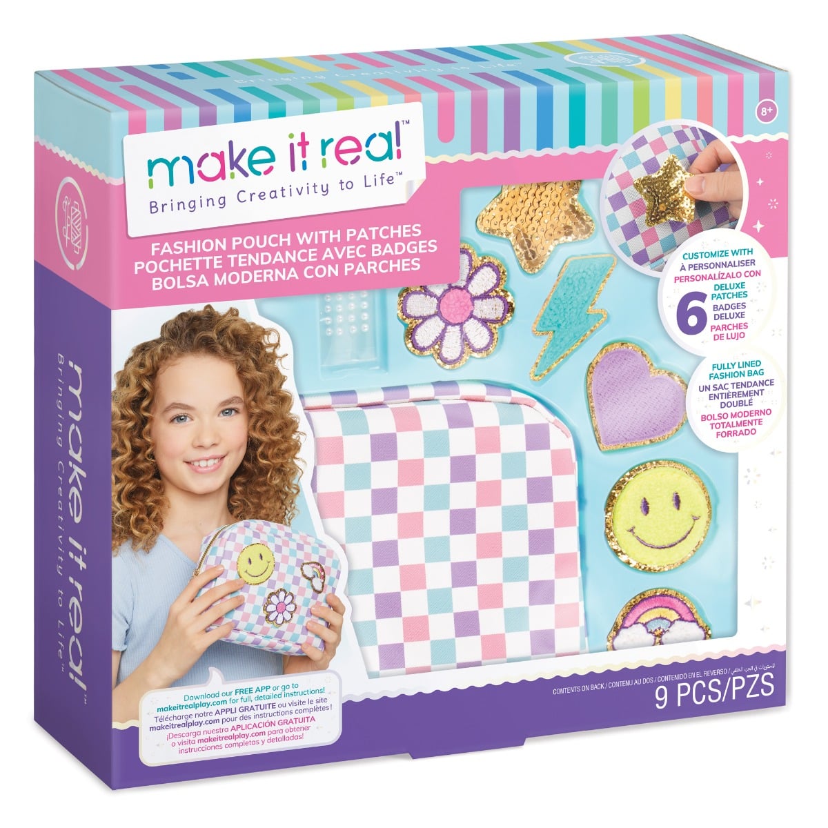 Portfard Make It Real cu Stickere Decorativ