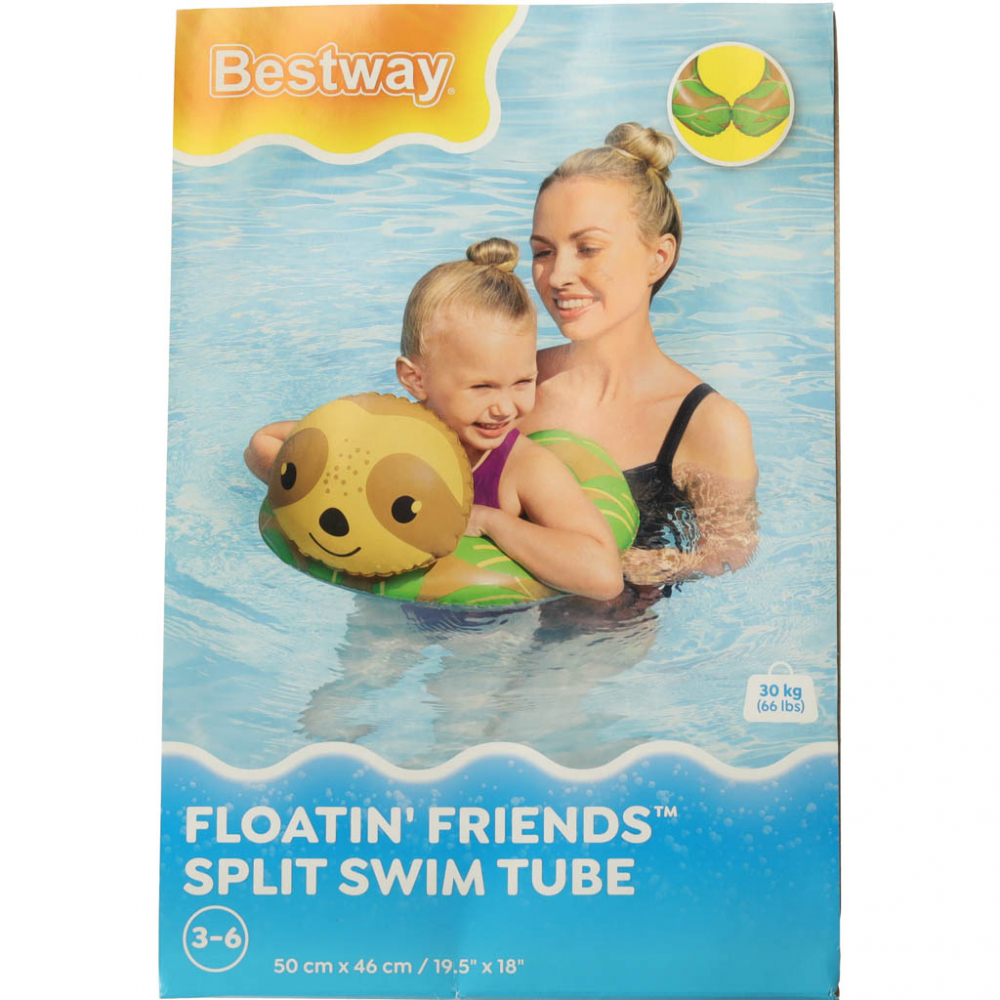 Colac Gonflabil Copii Bestway, Model Sloth, 50x46 cm - imagine 3